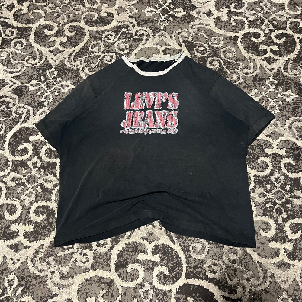 Men's Levi's Black Red Logo Short Sleeve Tee XXL